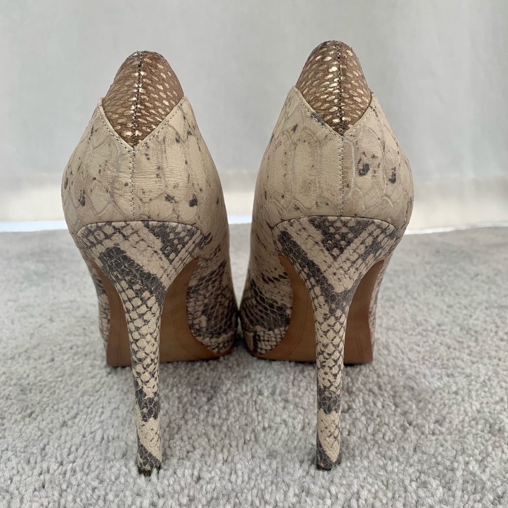 Sam Edelman Celia Leather Snakeskin Pumps - Picture 3 of 8